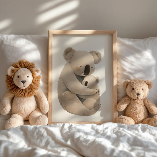 Adorable Koala Mother and Baby Illustration product type