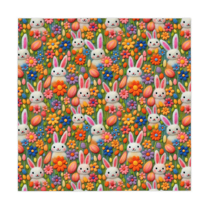 Bunnies and Flowers Tablecloth