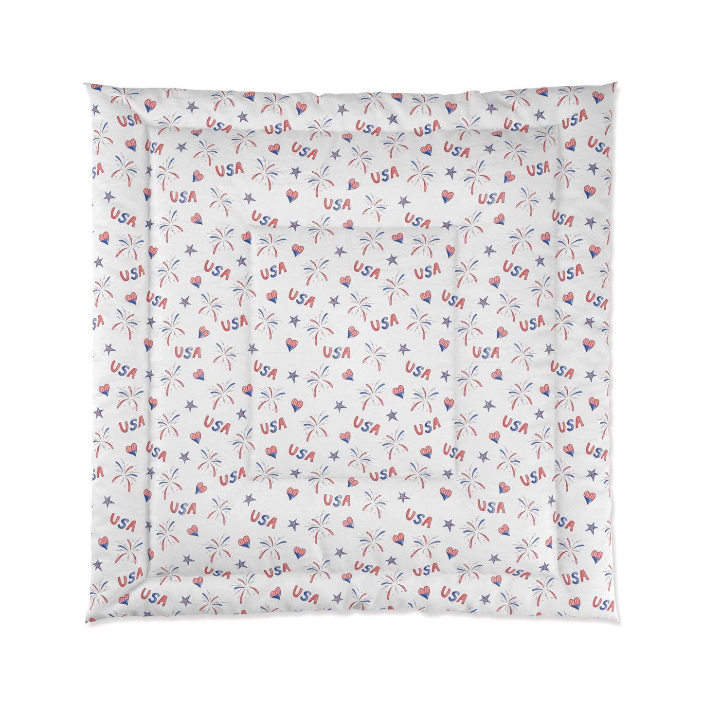 Hearts and Fireworks Comforter