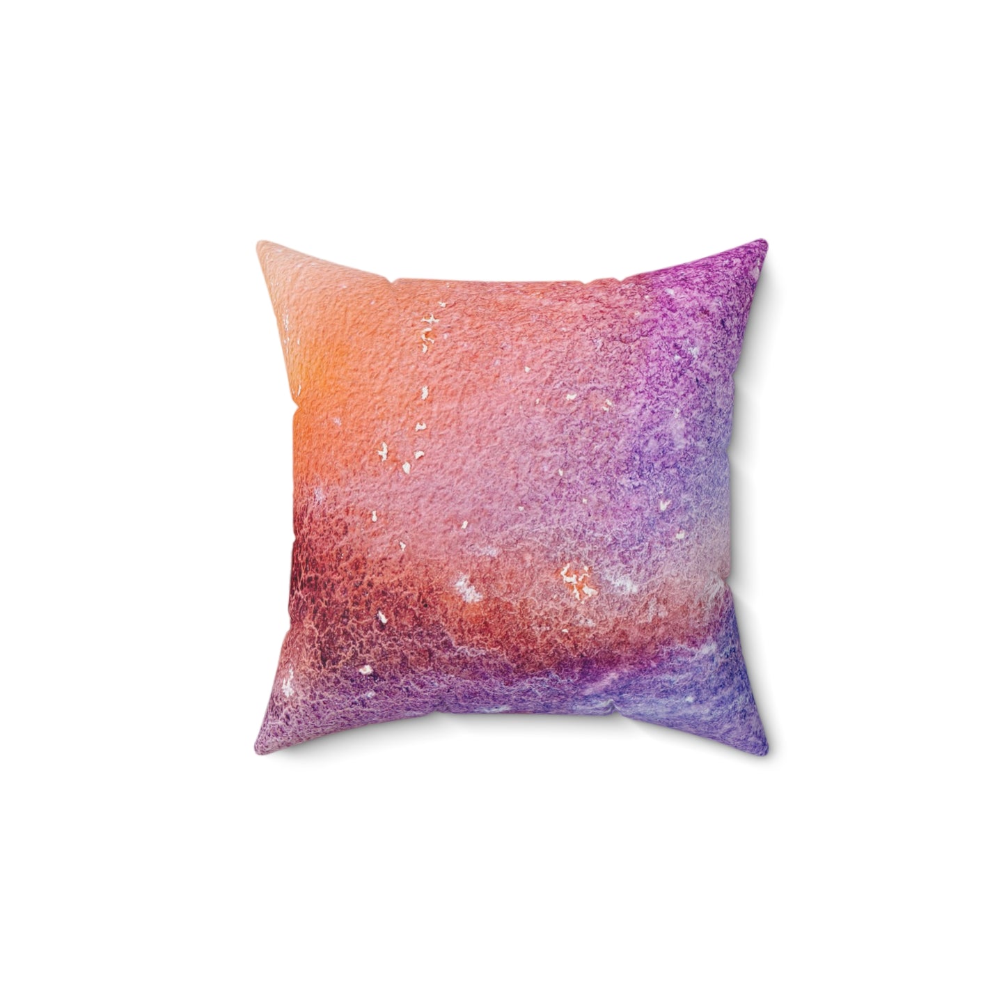 Blue and Pink Galaxy Spun Polyester Square Pillow with Insert