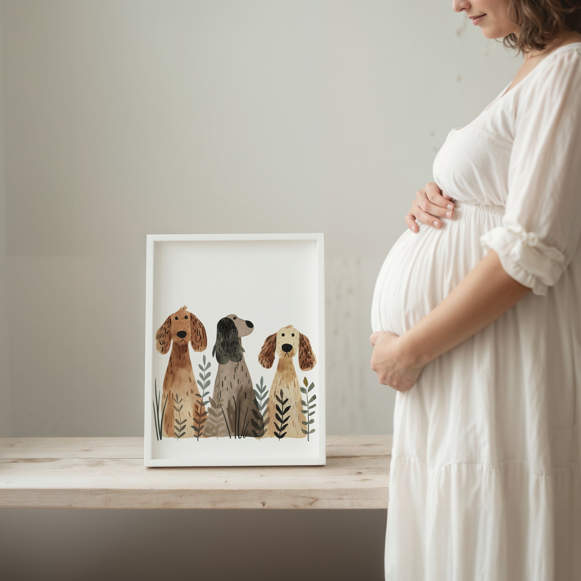 Adorable Dog Illustration Decor Frame Product