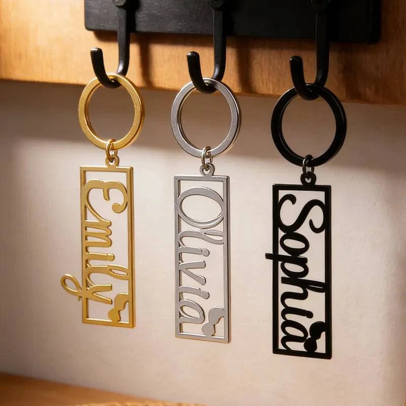 Personalized Name Keychain with Heart