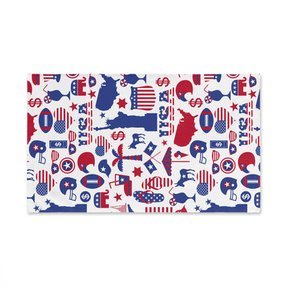 All American Red and Blue Hand Towel