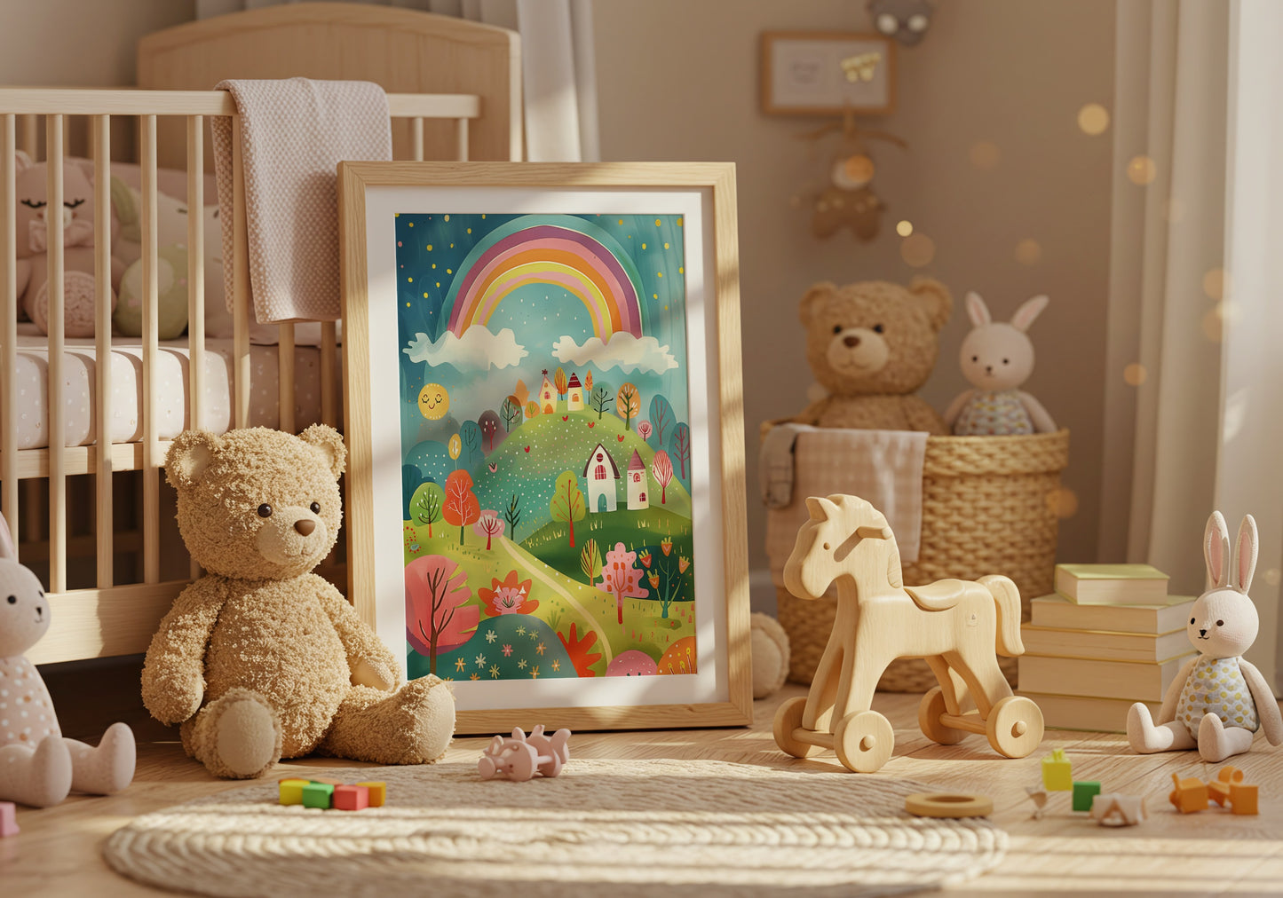 Enchanting Rainbow Village Nursery Room Decor product