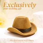 Personalized Cowboy Hat Ring Box - Custom Initials Proposal Gift