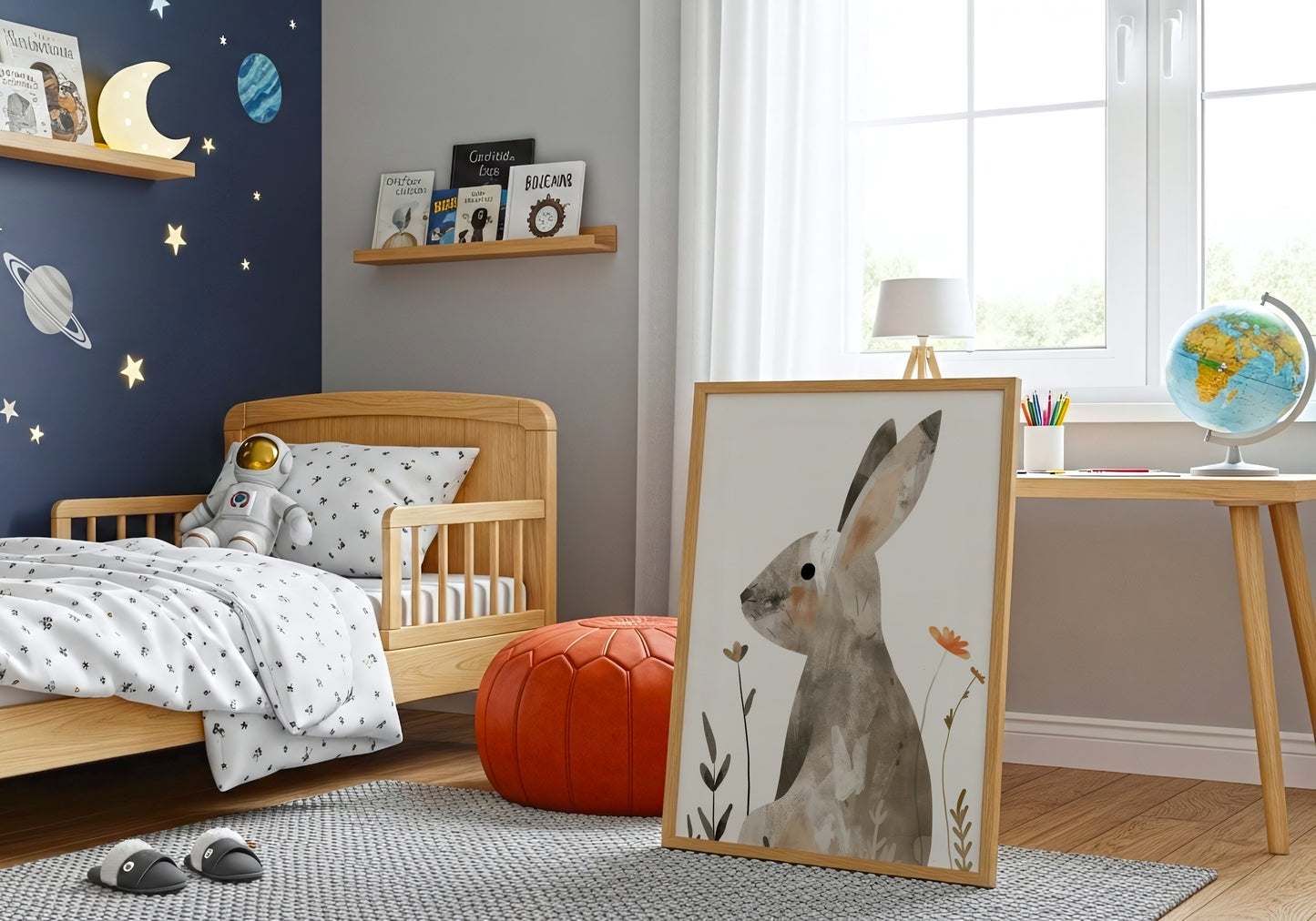 Cute Animal Illustration for Kids Room Decor product type