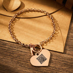 Custom Photo Charm Bracelet with Heart - QR Code Jewelry