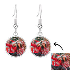 Custom Photo Drop Earrings - Personalized Picture Jewelry