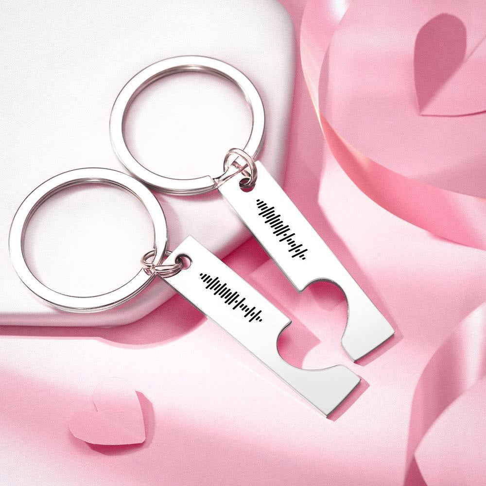 Custom Spotify Code Keychain - Scannable Music Couple Keychains