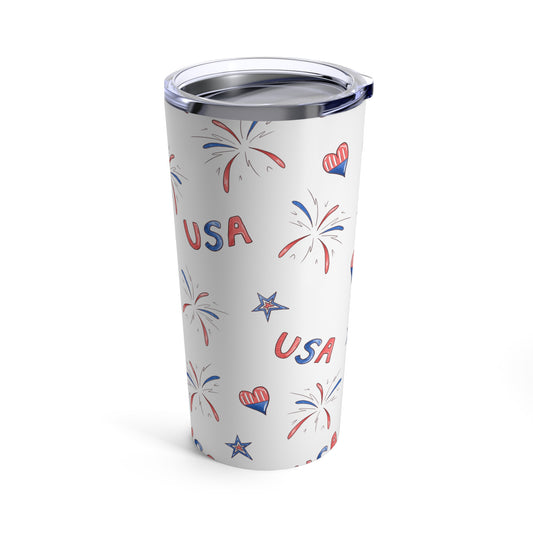 Hearts and Fireworks Tumbler 20oz