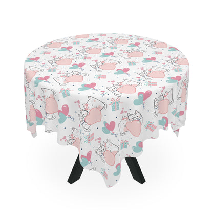Kawaii Cats in Love Tablecloth