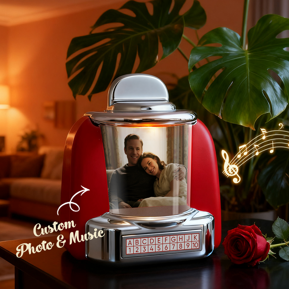 Custom Retro Jukebox Speaker - Personalized Photo Music Player