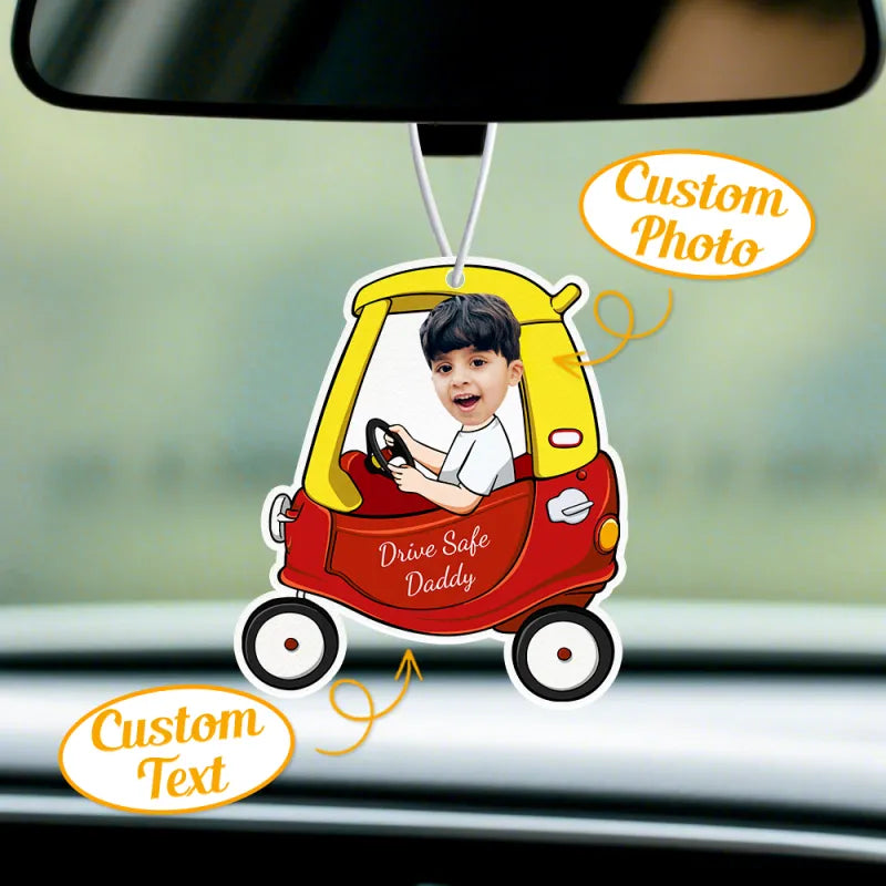 Personalized Drive Safe Car Air Freshener - Custom Photo Ornament