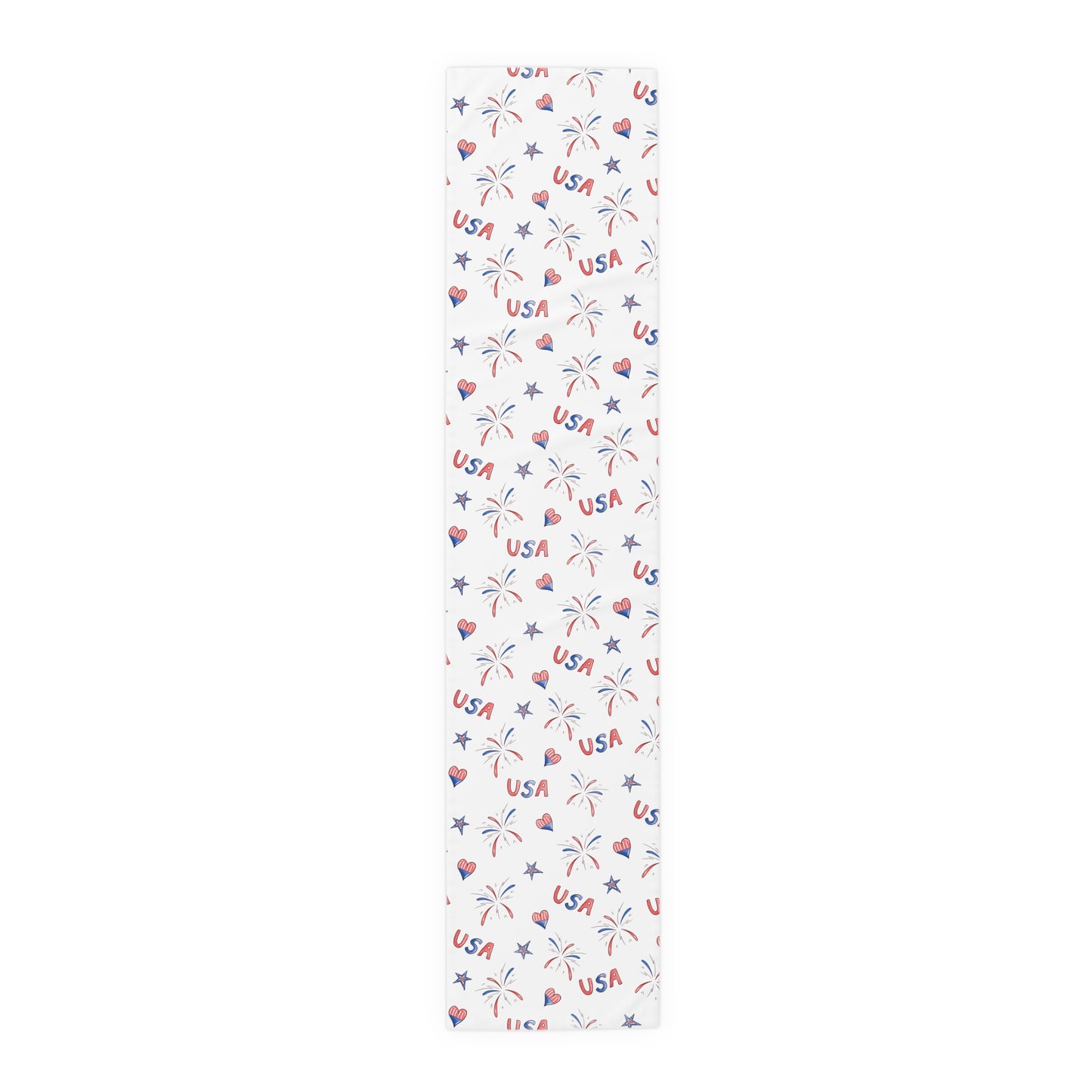 Hearts and Fireworks Table Runner (Cotton, Poly)