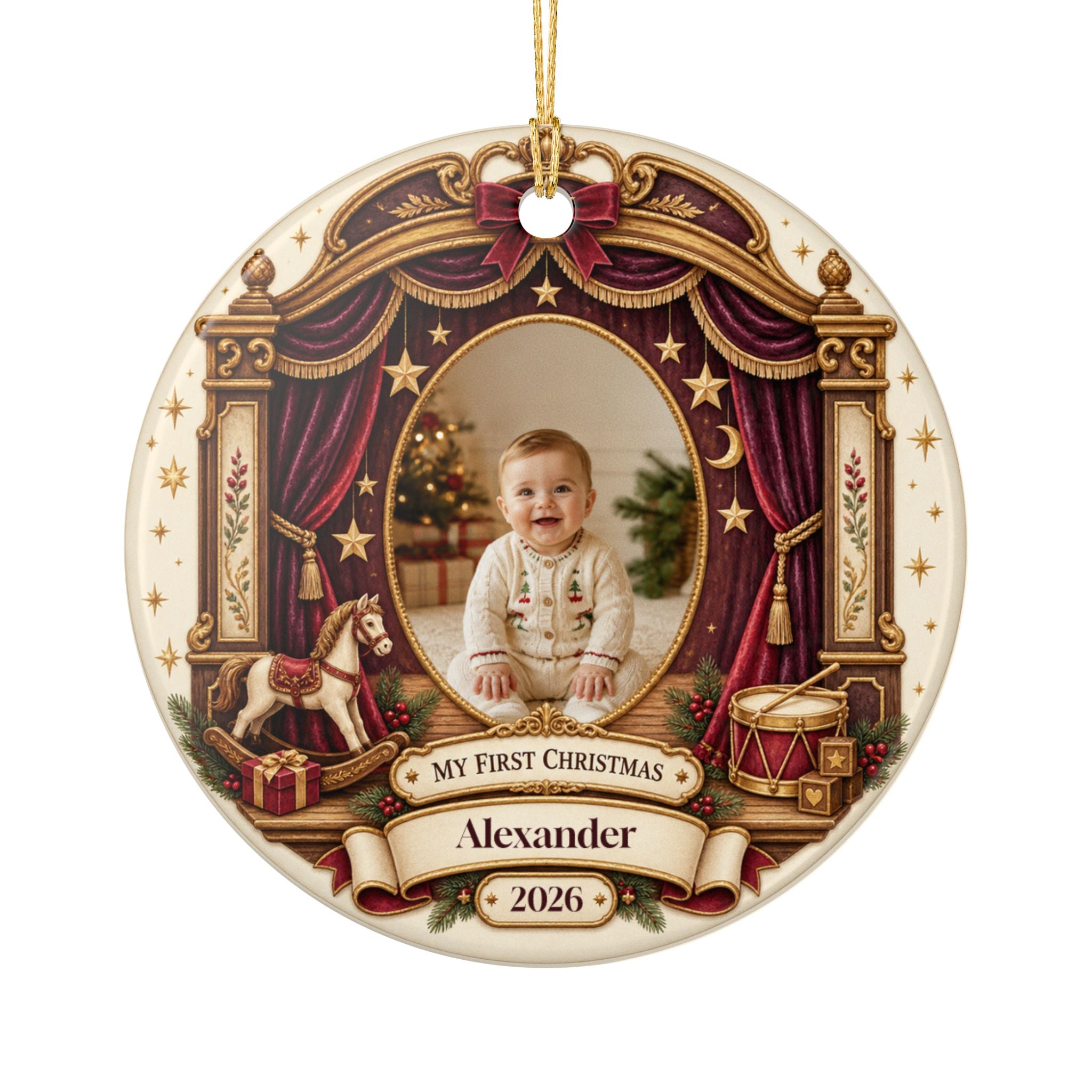My First Christmas Personalized Photo Ornament