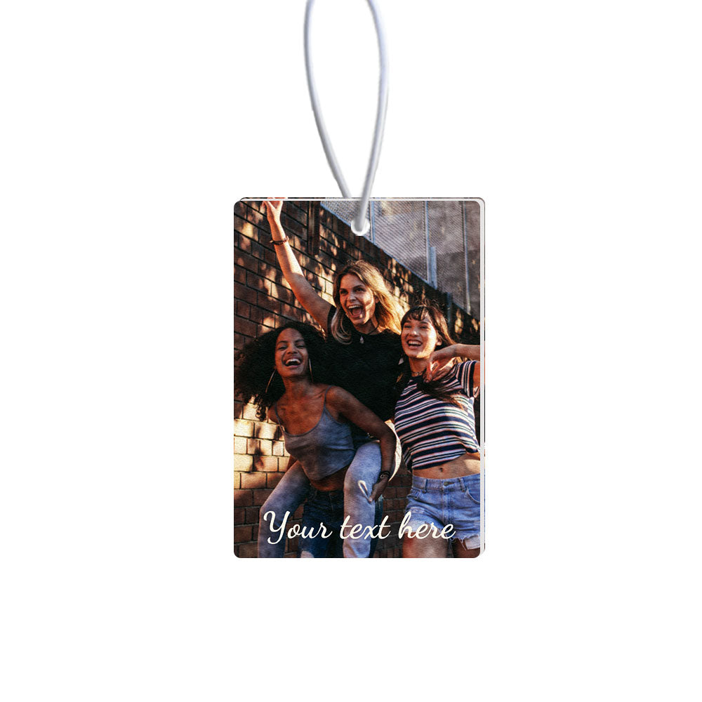 Custom Photo Car Air Freshener - Hanging Rearview Mirror Pendant