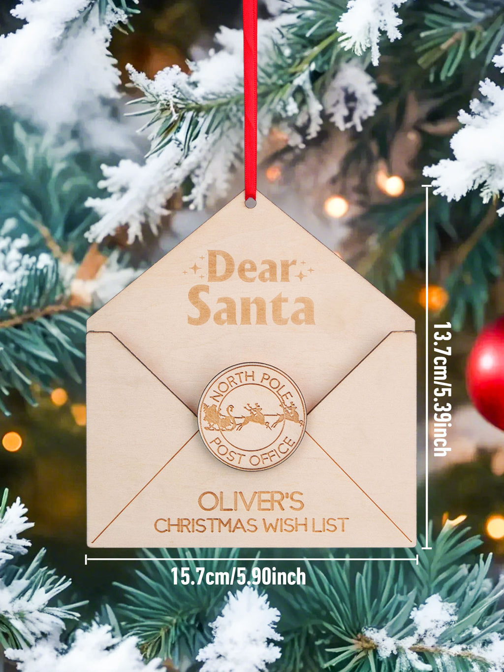 Personalized Santa Letter Christmas Ornament
