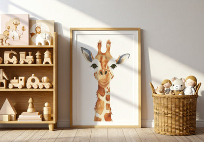 Watercolor Giraffe Portrait