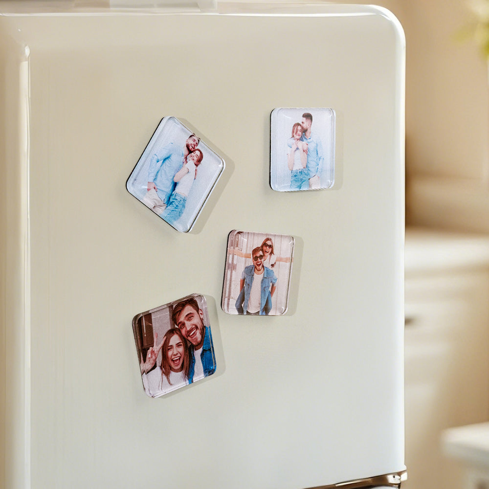 Custom Photo Fridge Magnet Frame - Acrylic Square Refrigerator Magnet