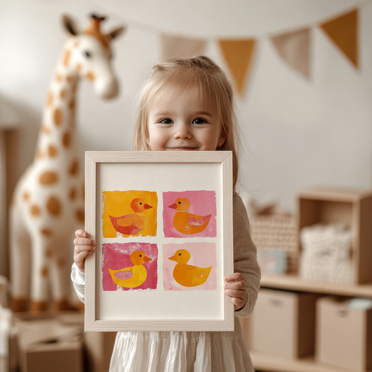 Children's Duckling Art Print for Nursery Room Wall product type