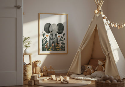 Adorable Elephant Nursery Decor with Toys product