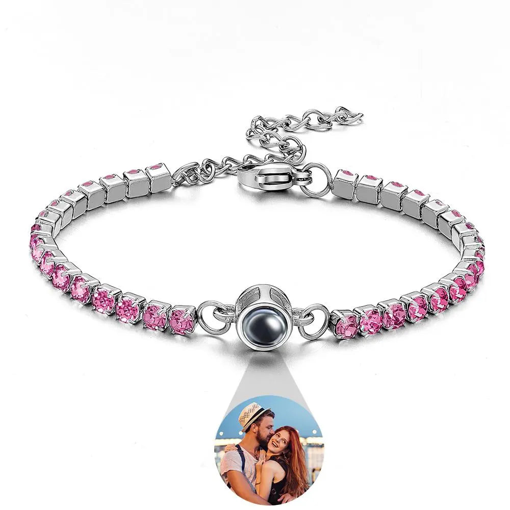 Custom Photo Projection Bracelet - Hidden Picture Pendant