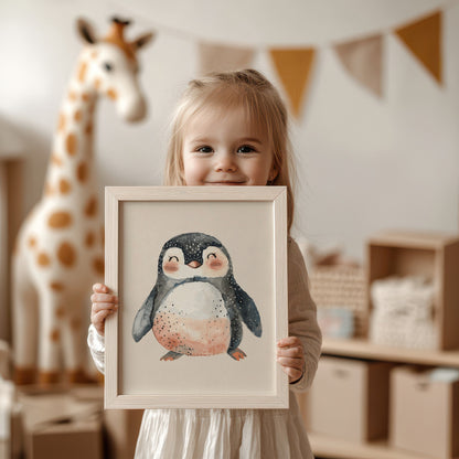 Cute Penguin Art Print for Kids Nursery Wall Decor product