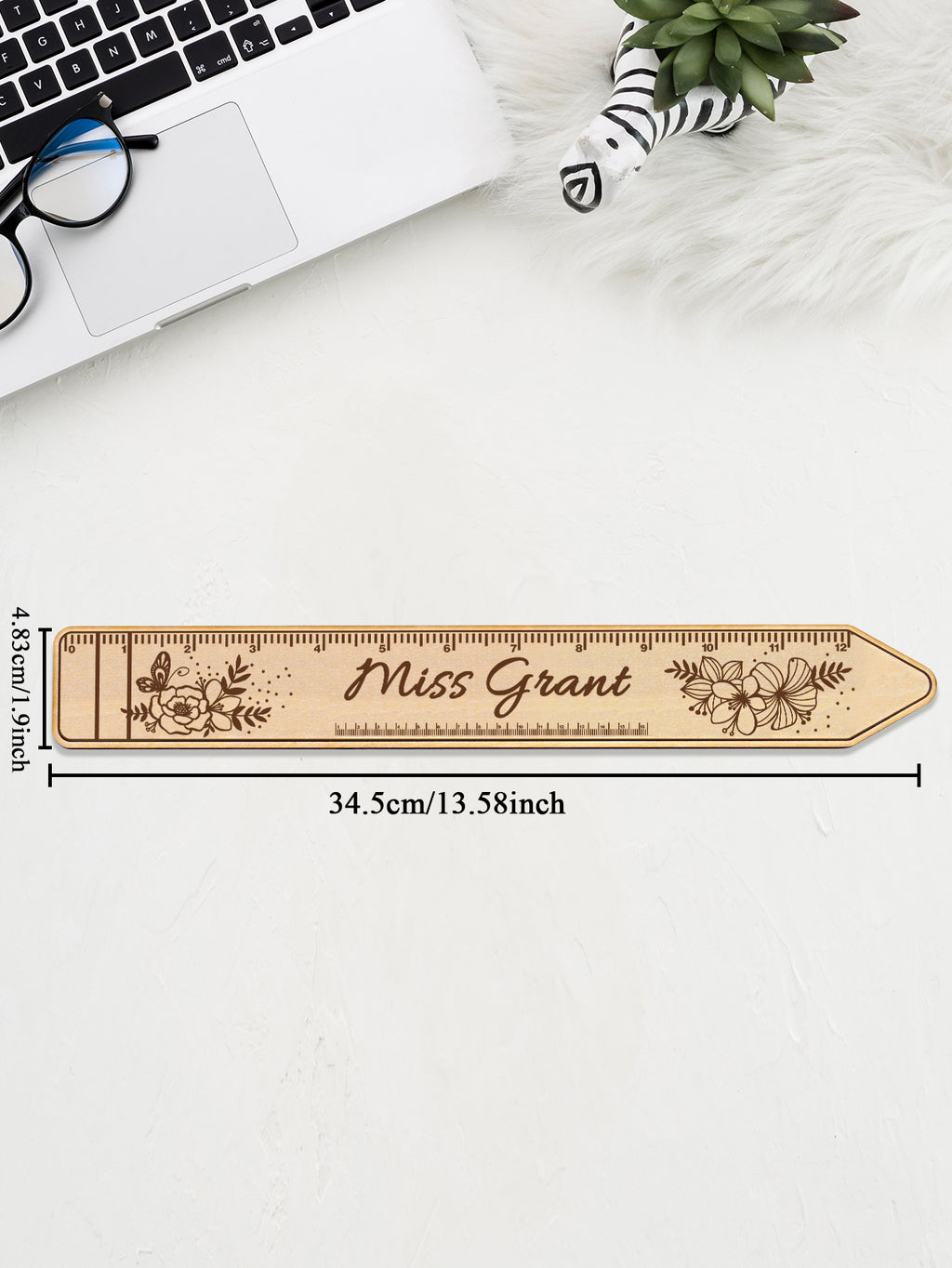 Personalized Name Wooden Teacher Ruler