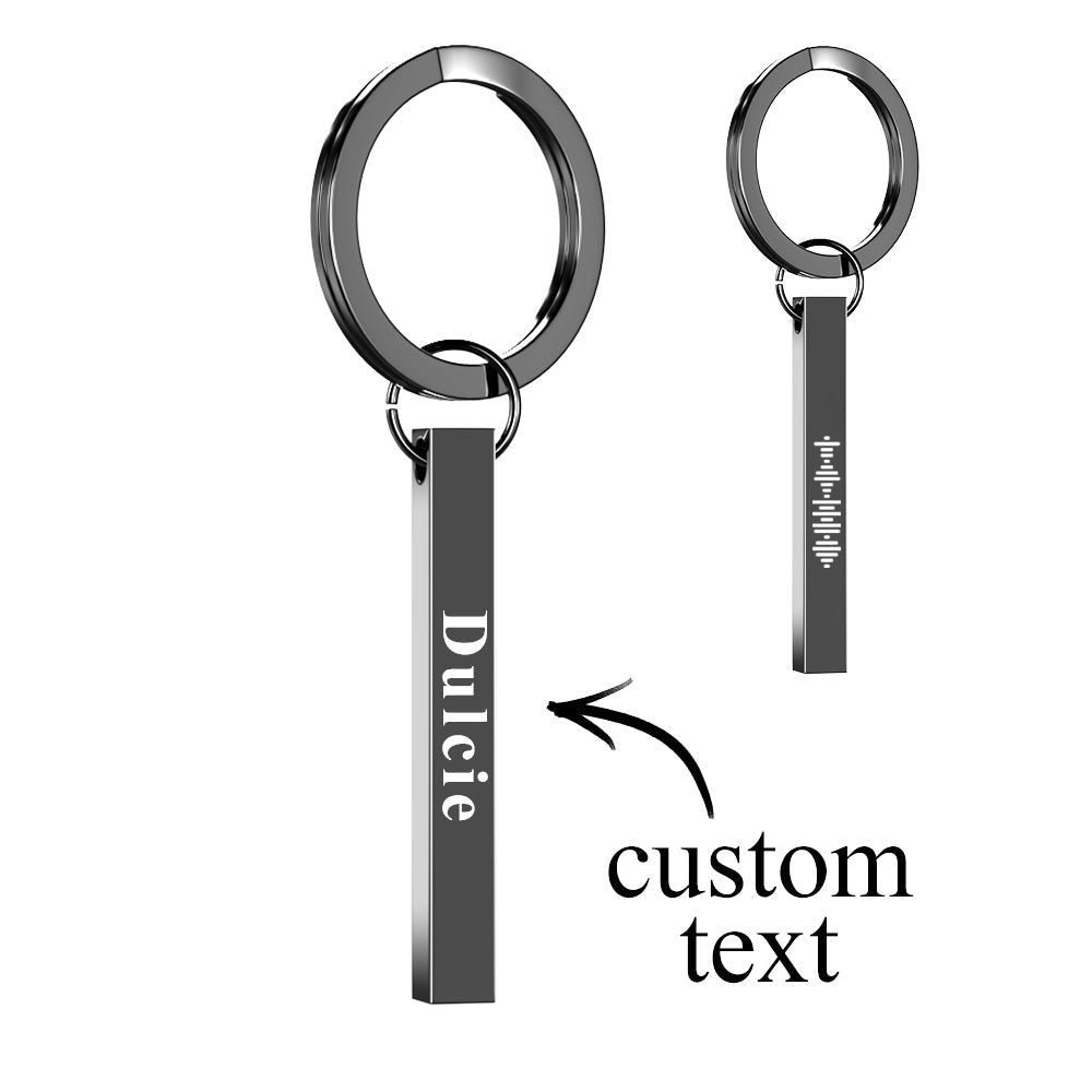 Custom Spotify Code Bar Keychain - 3D Engraved Music Key Chain