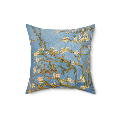 Van Gogh Blossoming Almond Tree Spun Polyester Square Pillow