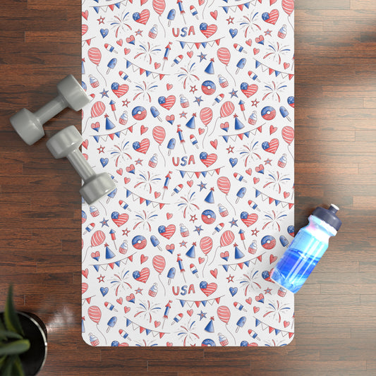 Banners and Donuts Rubber Yoga Mat