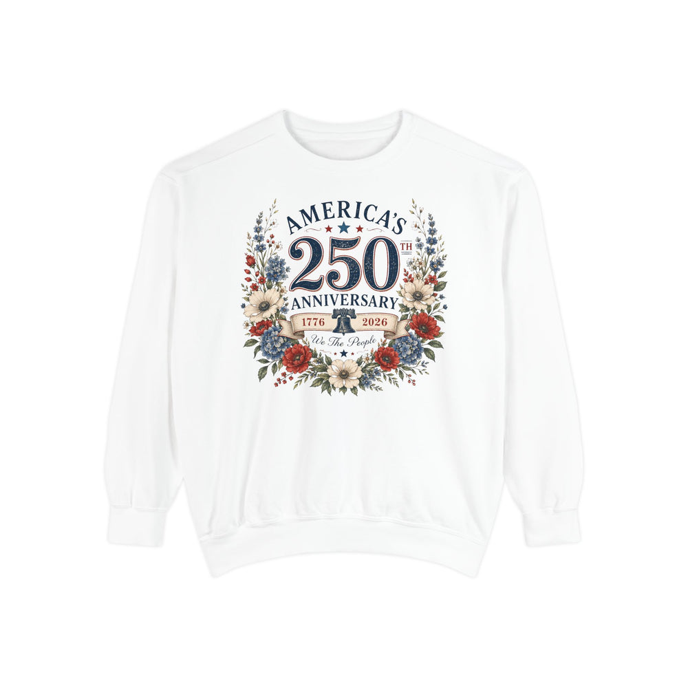 America's 250th Anniversary Floral Wreath Sweatshirt