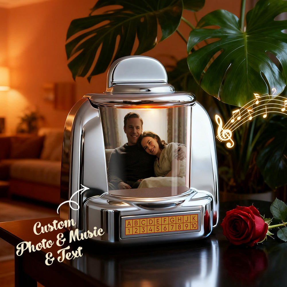 Custom Retro Jukebox Speaker - Personalized Photo Music Player