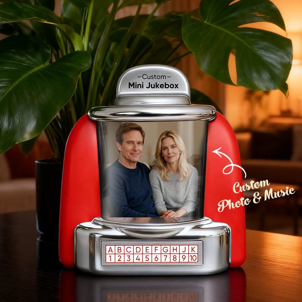 Custom Retro Jukebox Speaker - Personalized Photo Music Player