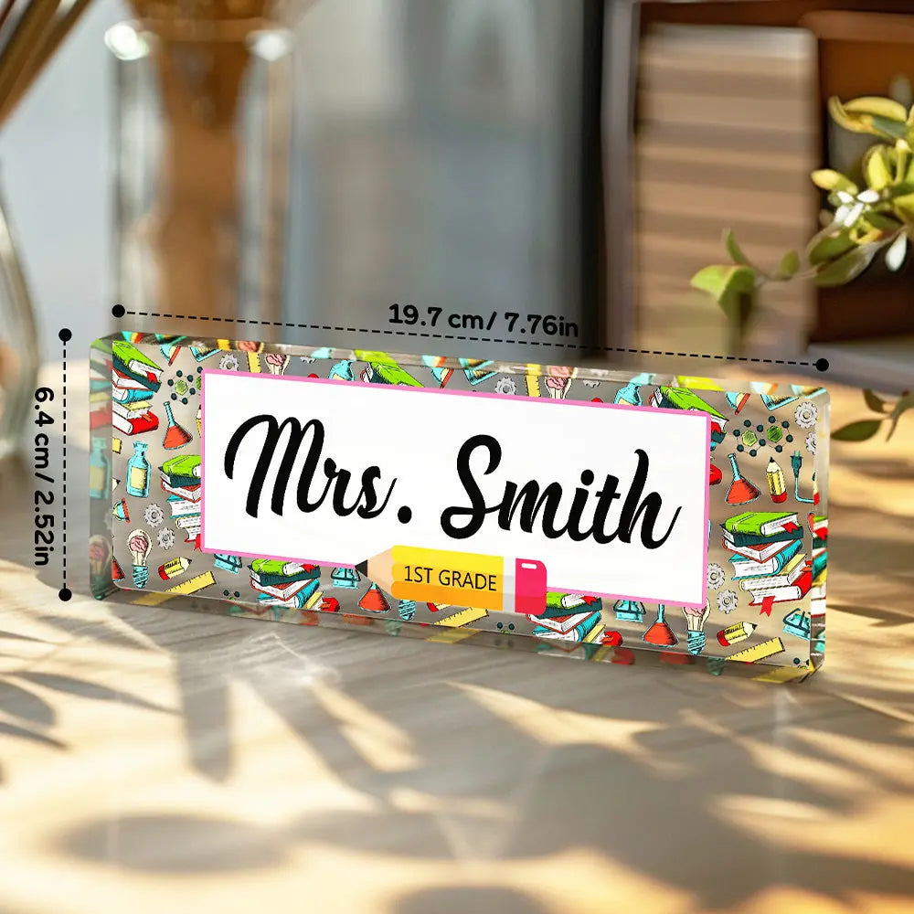 Personalized Teacher Desk Name Plate