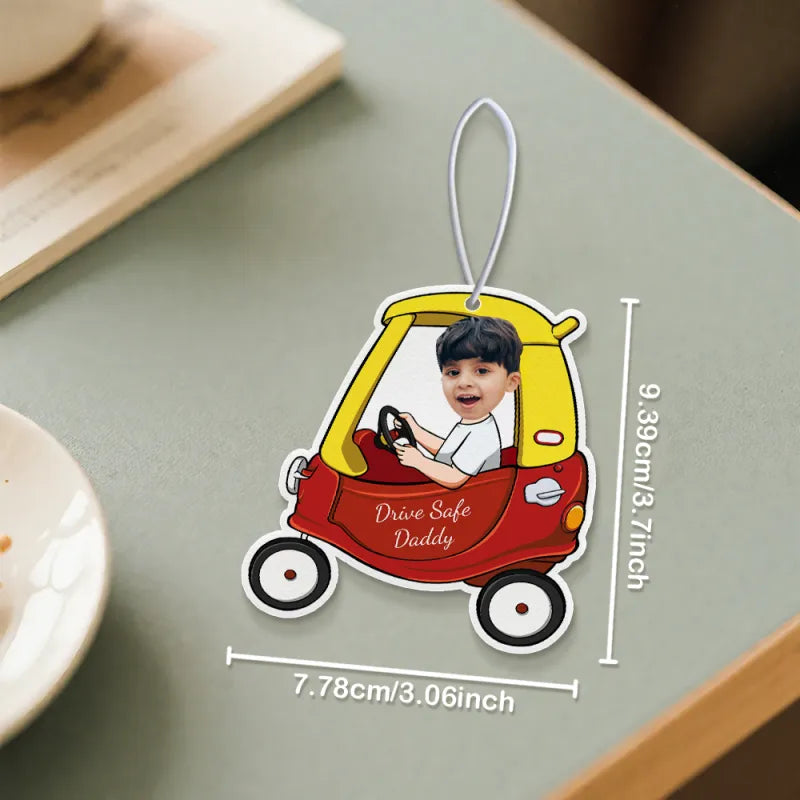 Personalized Drive Safe Car Air Freshener - Custom Photo Ornament