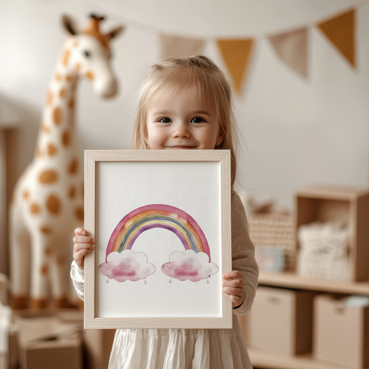Rainbow Clouds Wall Decor Artwork for Kids Room product