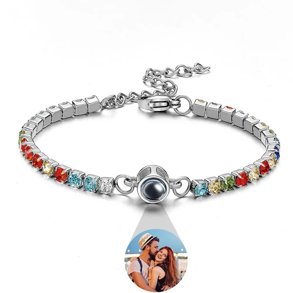 Custom Photo Projection Bracelet - Hidden Picture Pendant