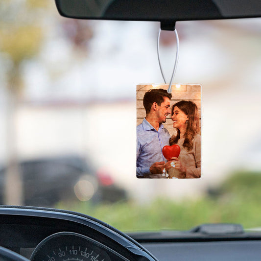 Custom Photo Car Air Freshener Rearview Mirror Ornament Air Freshener for Couple