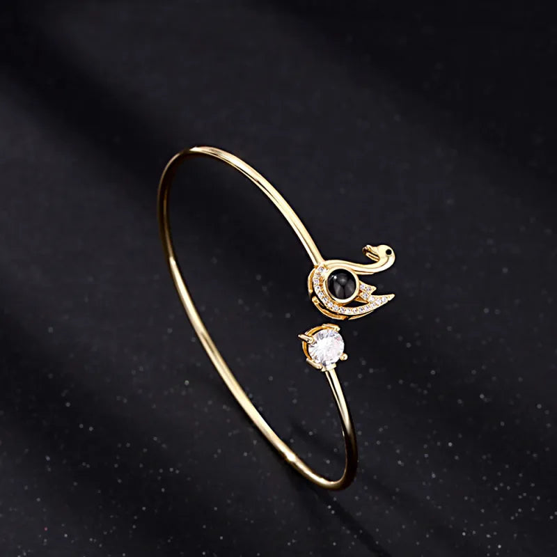 Custom Photo Projection Bracelet - Hidden Picture Heart Jewelry