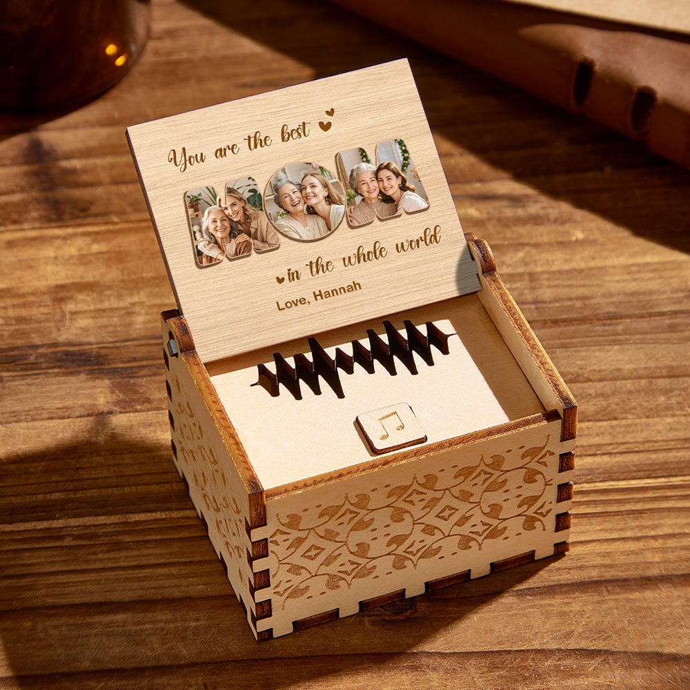 Personalized Audio Music Box For Mom - Custom Voice Recording Gift