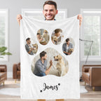 Custom Pet Photo Blanket - Personalized Plush Throw