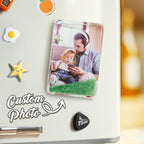 Custom Quicksand Photo Fridge Magnet - Personalized Liquid Sand Magnet