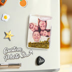 Custom Quicksand Photo Fridge Magnet - Personalized Liquid Sand Magnet