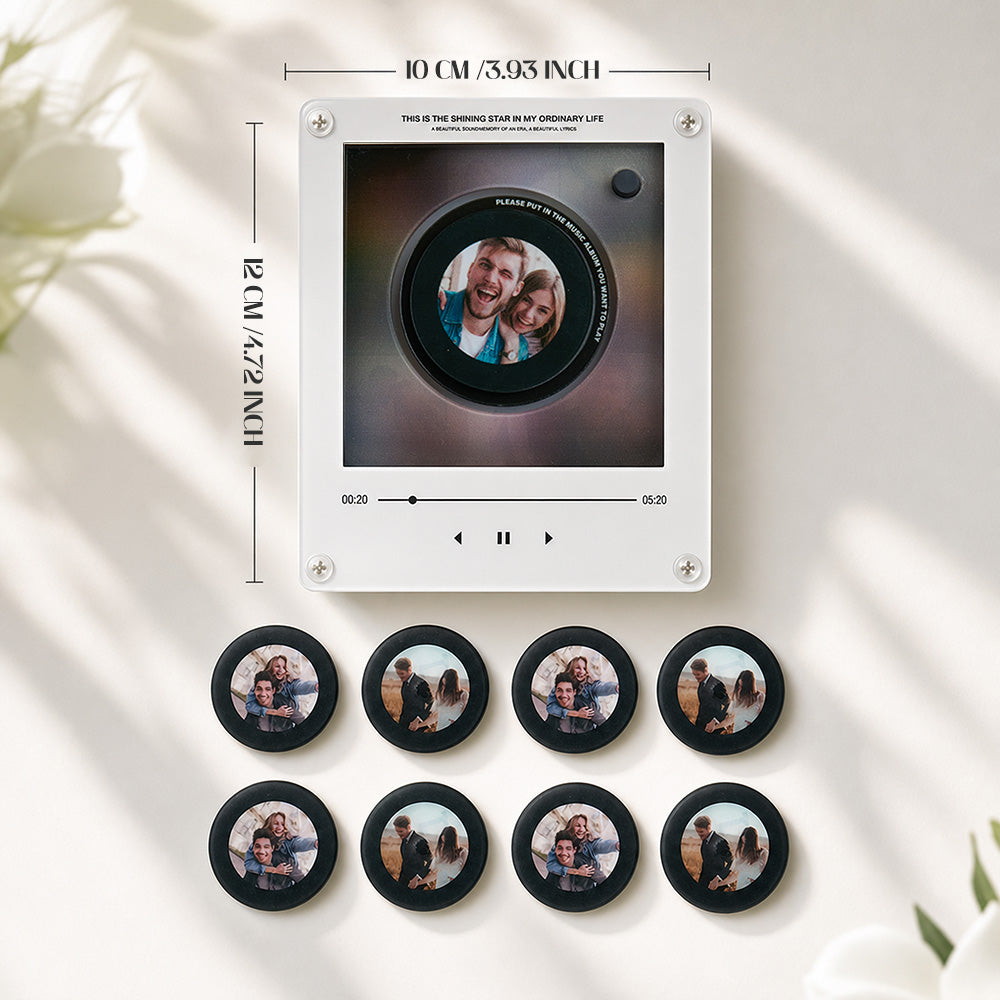 Personalized Mini Vinyl Record Player with 9 Custom Song Discs