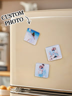 Custom Photo Fridge Magnet Frame - Acrylic Square Refrigerator Magnet