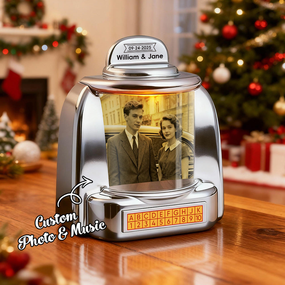 Custom Retro Jukebox Speaker - Personalized Photo Music Player