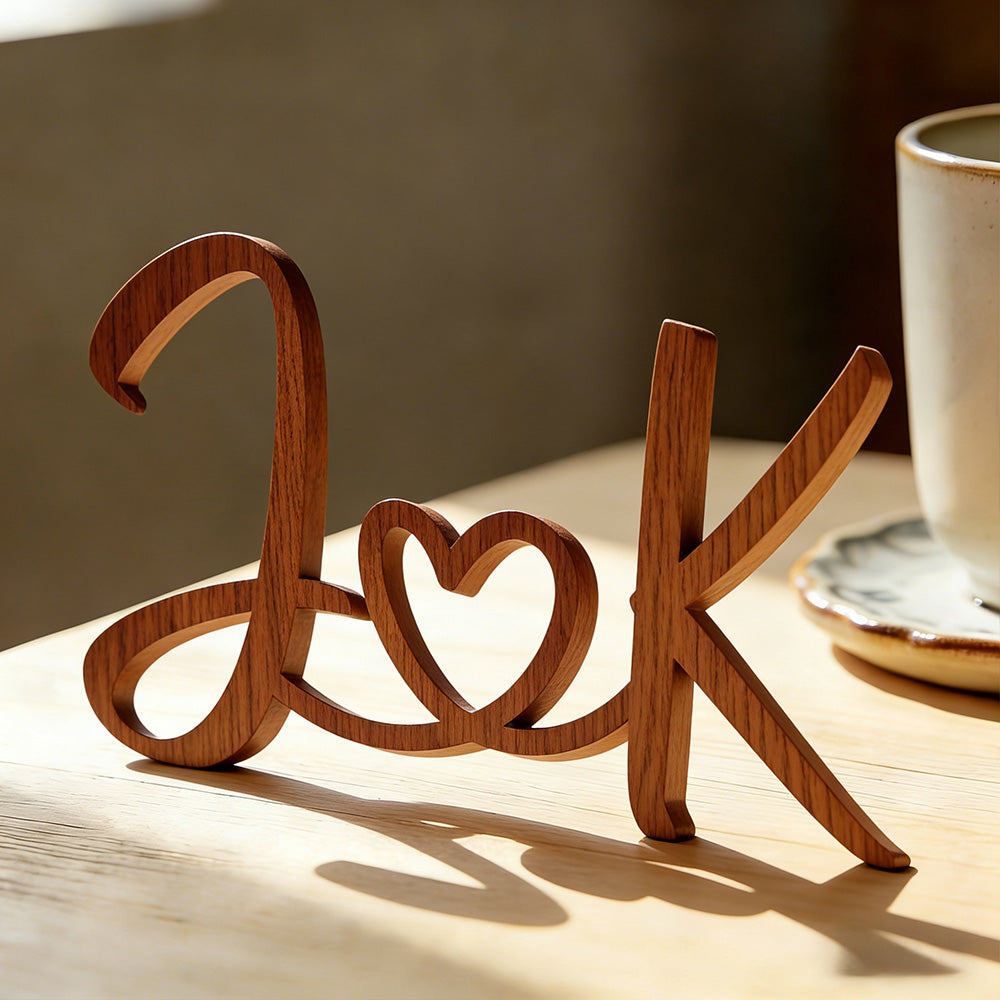 Personalized Wooden Couple Initials Sign - Custom Rustic Home Decor