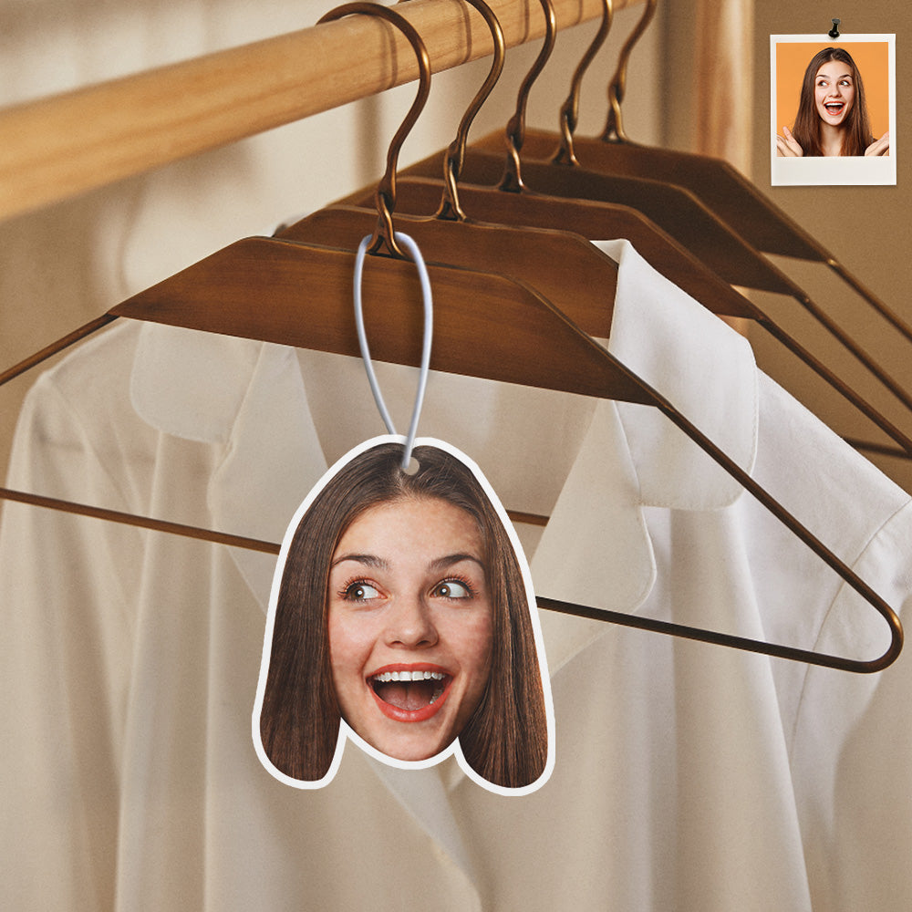 Custom Face Car Air Freshener - Personalized Rearview Mirror Ornament