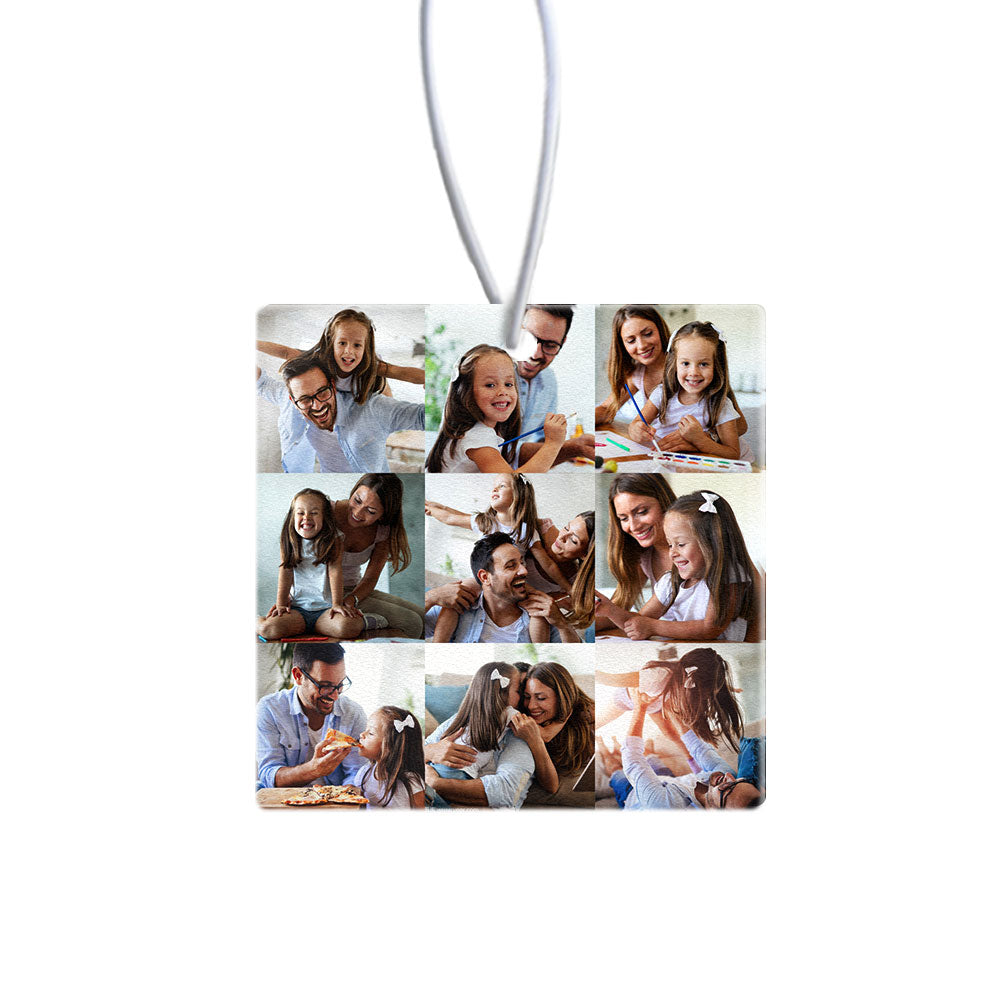 Photo Air Freshener - Custom Collage Rearview Mirror Ornament